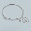 Pulseira meio arco pomba Espírito Santo e zircônia