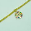 Pulseira infinito pequeno com pedrinhas coloridas