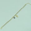 Pulseira menino com coração de zircônias azul - Image 5